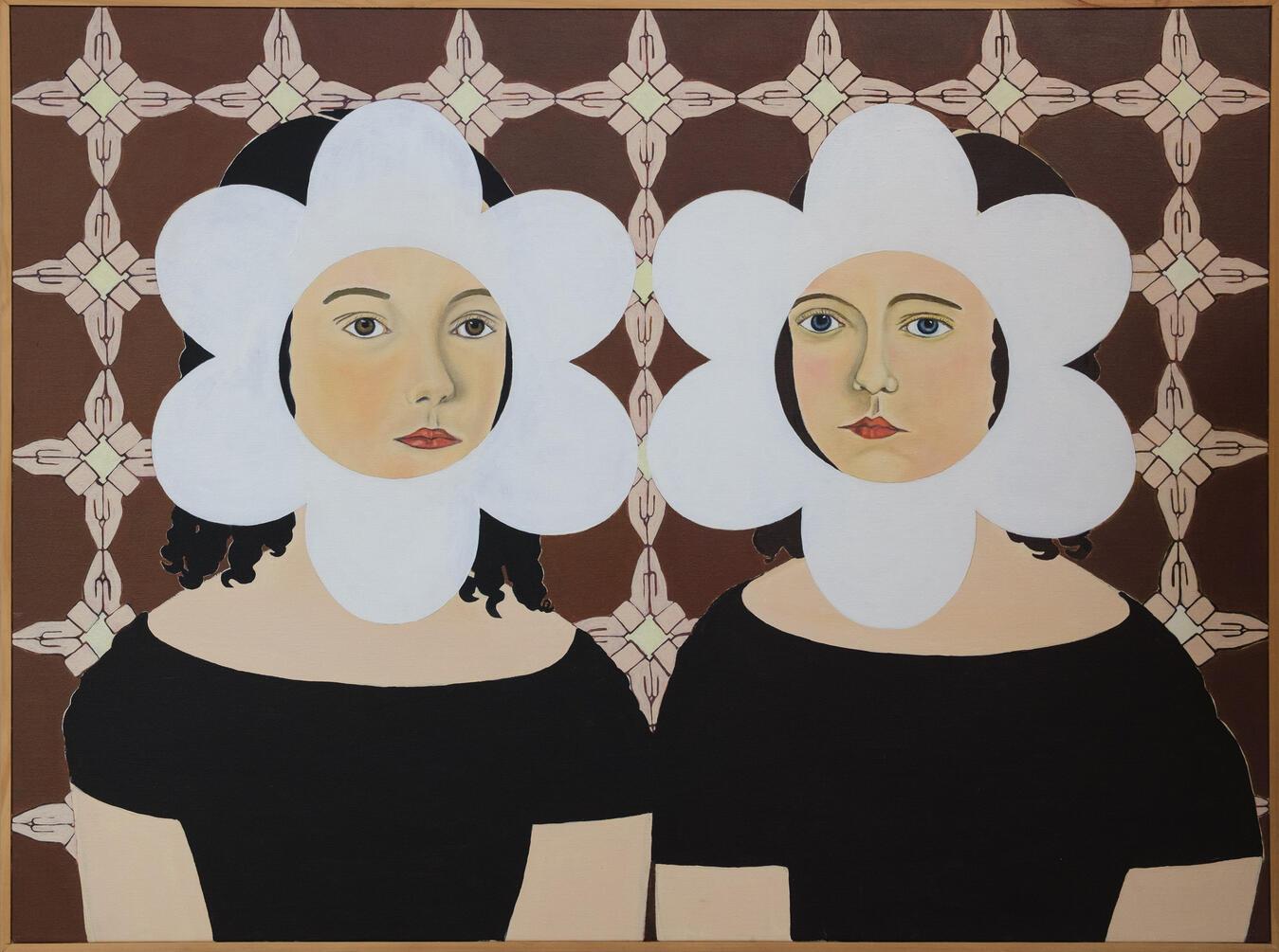 "Sisters Revisited", 2024 Acrylic on Canvas 36 x 48 x 2 in